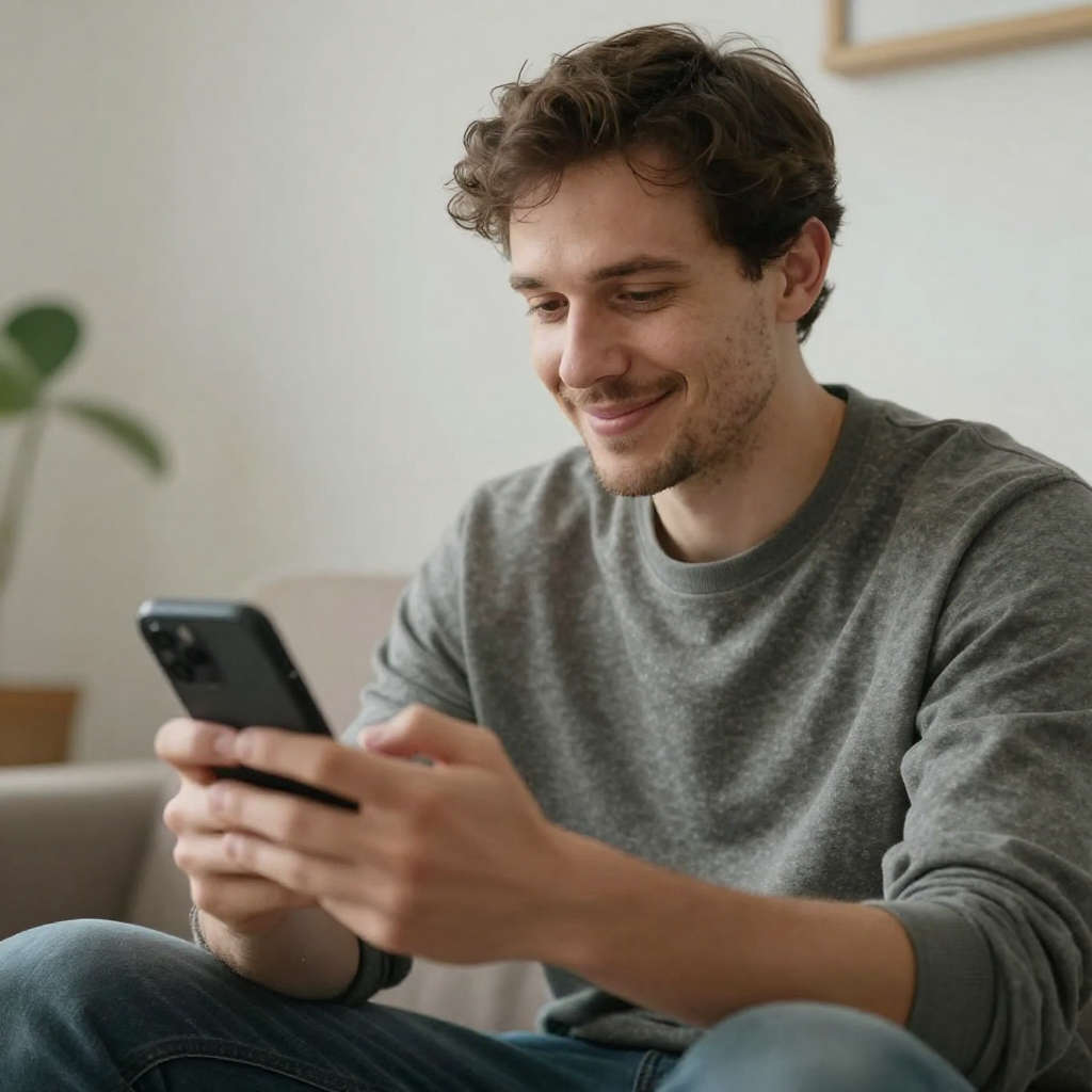 Un cliente revisando sus resultados en la app de Prevenii